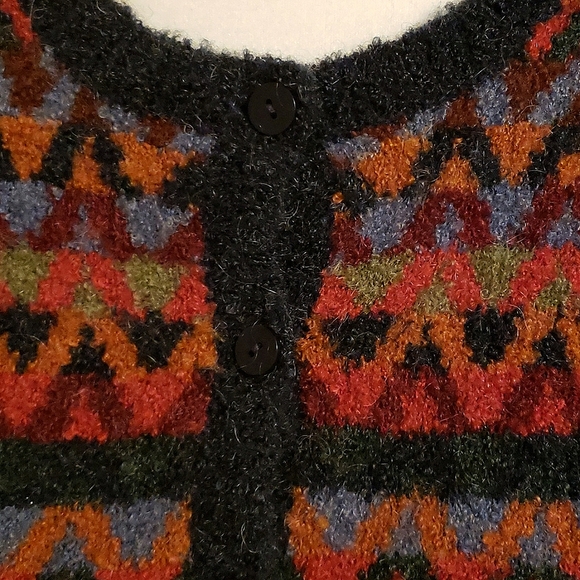 Talbots Zig Zag Aztec Wool Blend Sweater - EUC - Picture 2 of 7